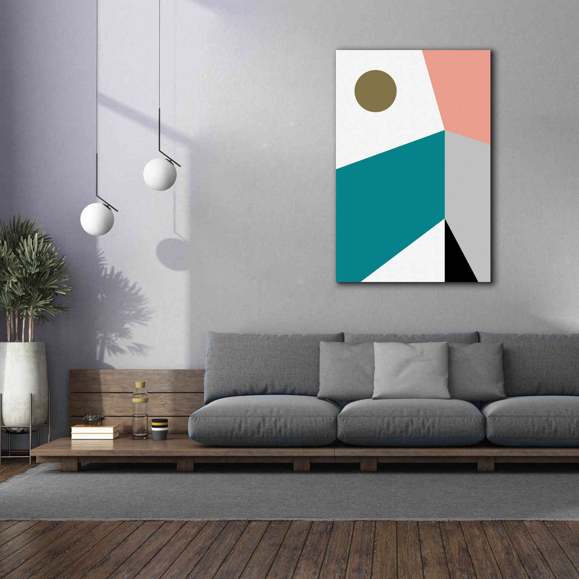 'Elementary Shapes' by Cesare Bellassai, Canvas Wall Art,40 x 60