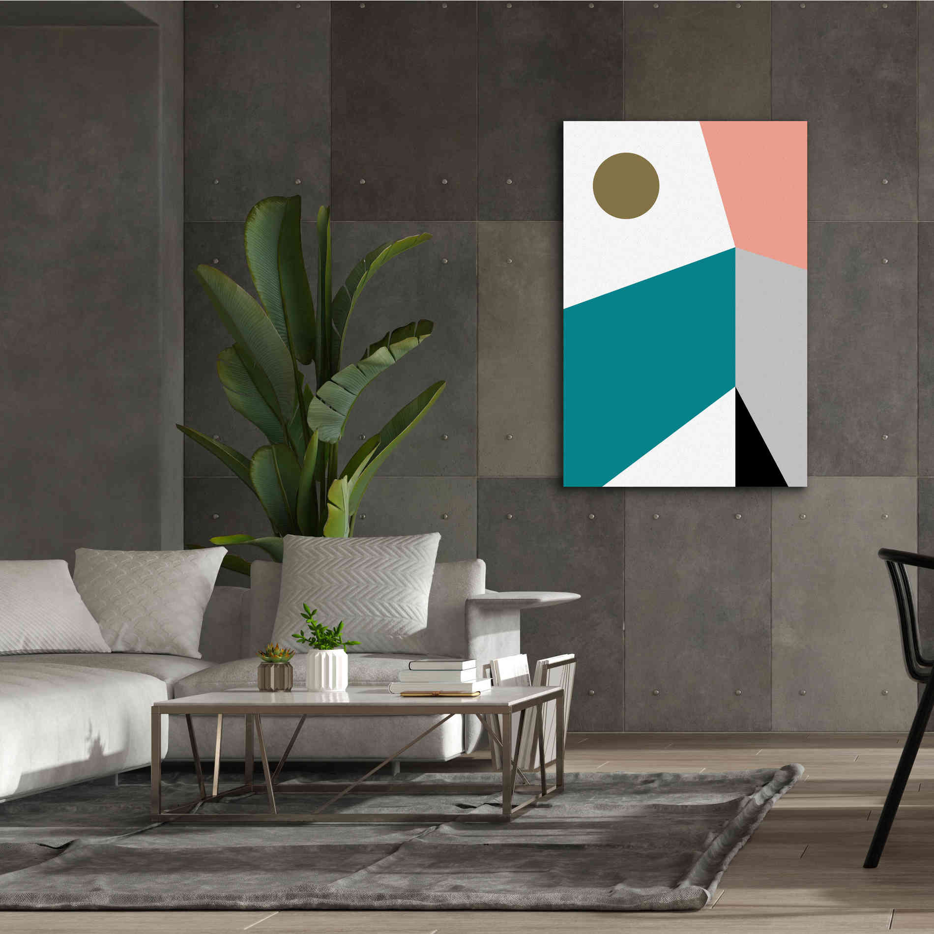 'Elementary Shapes' by Cesare Bellassai, Canvas Wall Art,40 x 60