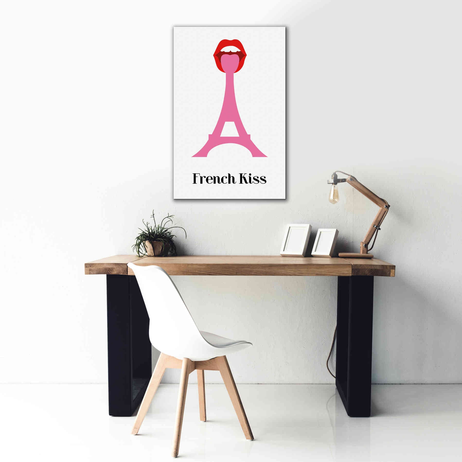 'French Kiss' by Cesare Bellassai, Canvas Wall Art,26 x 40