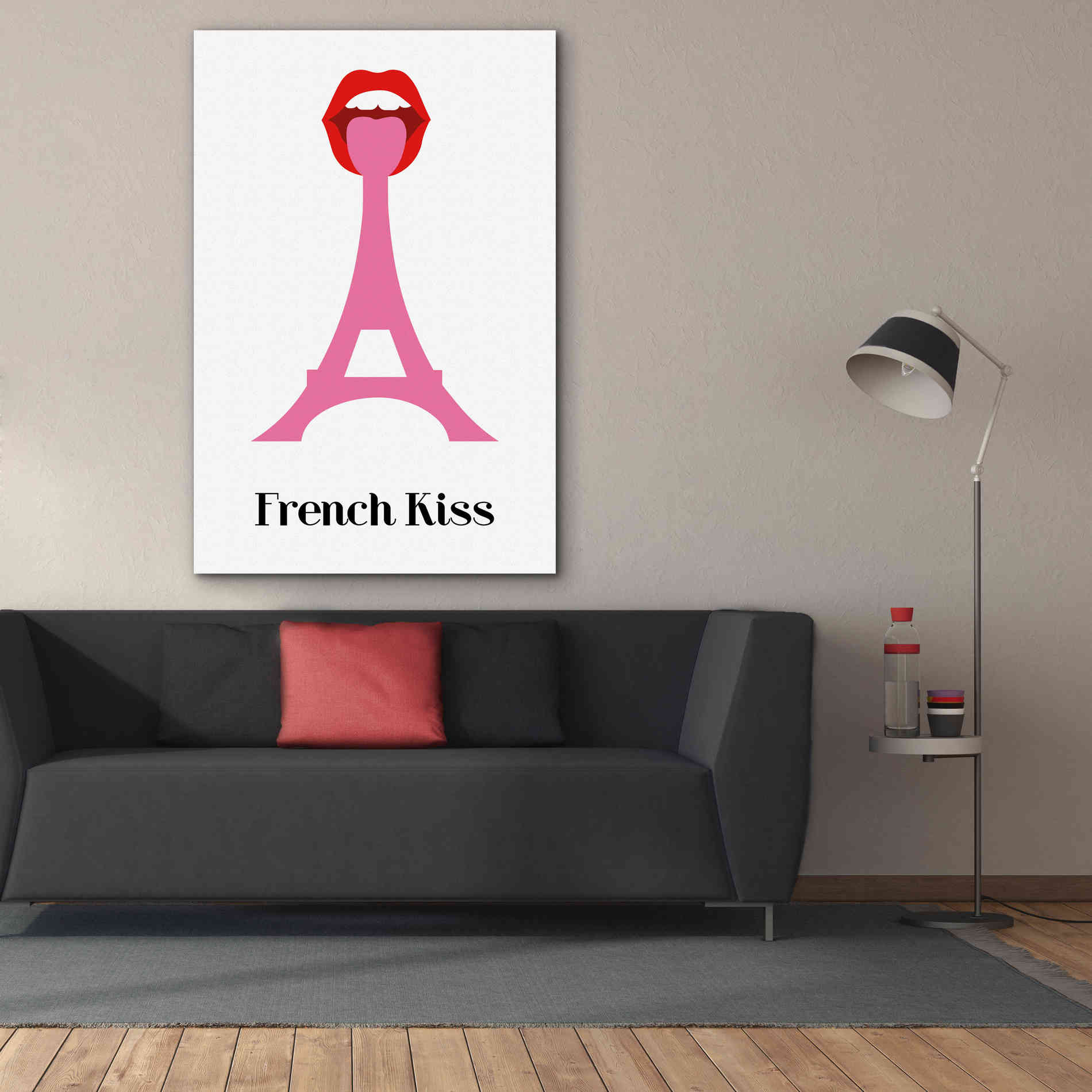 'French Kiss' by Cesare Bellassai, Canvas Wall Art,40 x 60