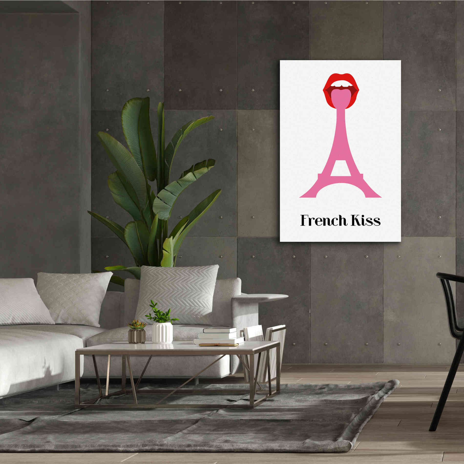 'French Kiss' by Cesare Bellassai, Canvas Wall Art,40 x 60