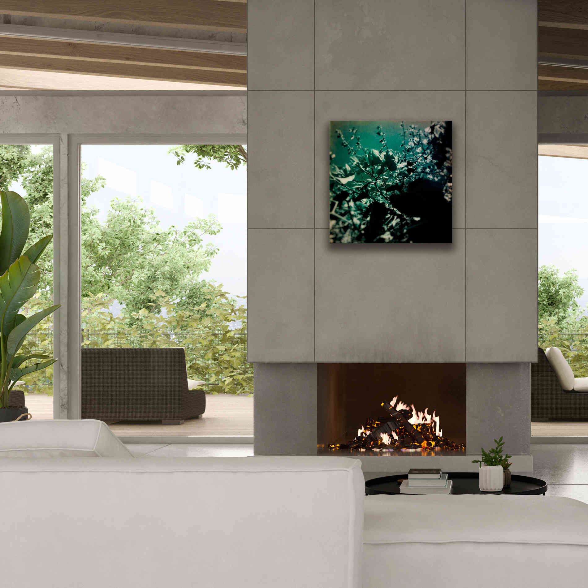 'Green Poem' by Cesare Bellassai, Canvas Wall Art,26 x 26