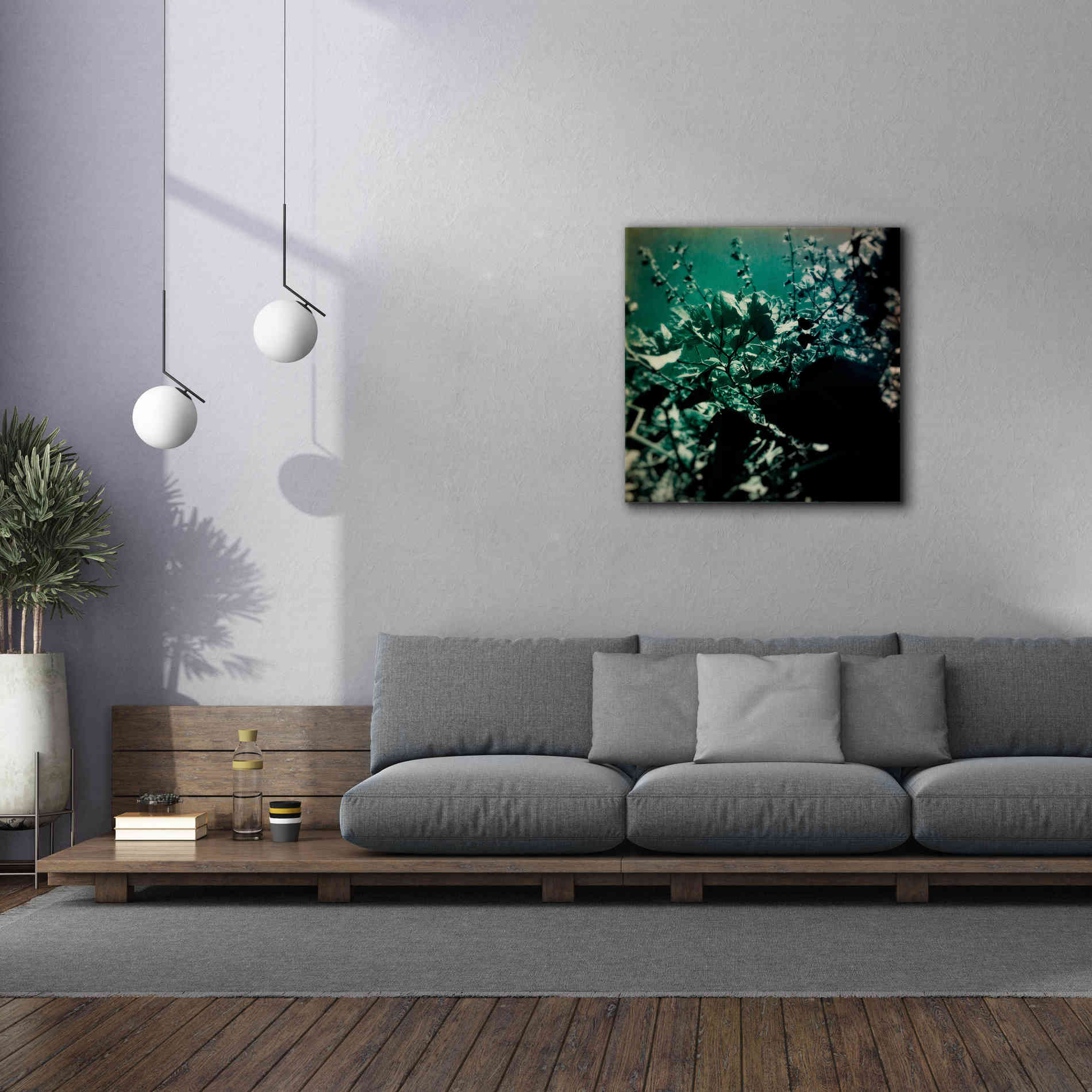 'Green Poem' by Cesare Bellassai, Canvas Wall Art,37 x 37