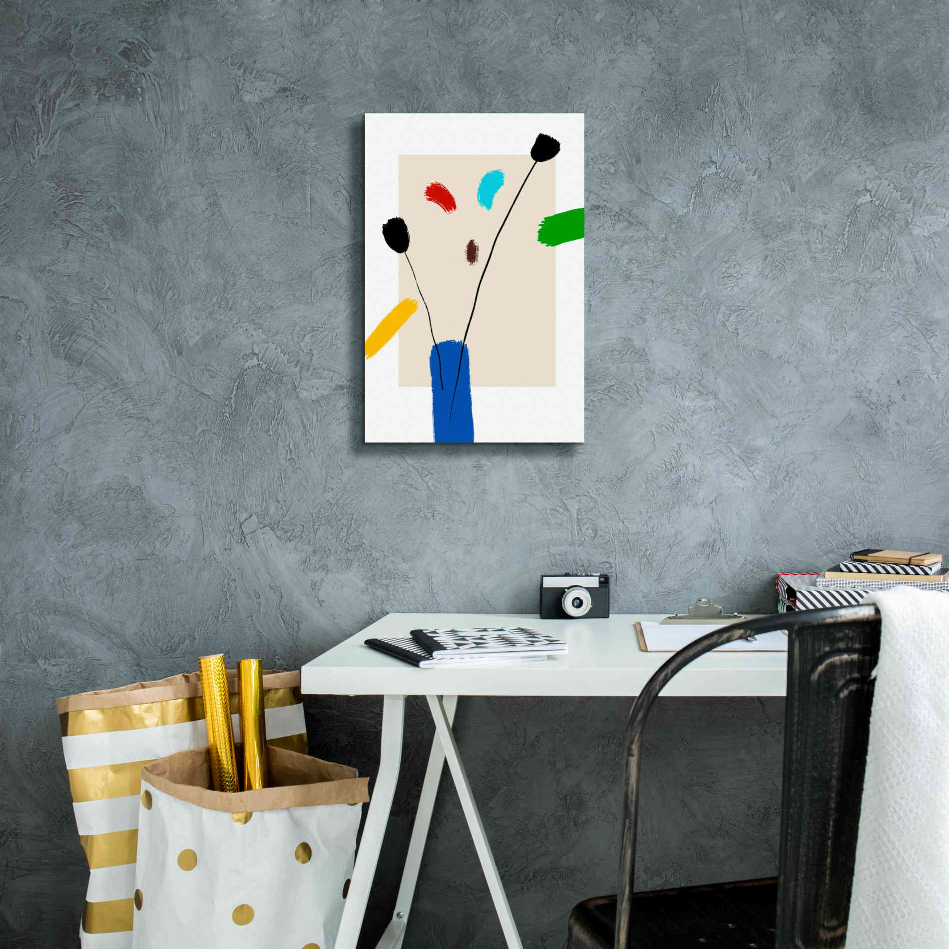 'Happy Flowers' by Cesare Bellassai, Canvas Wall Art,12 x 18