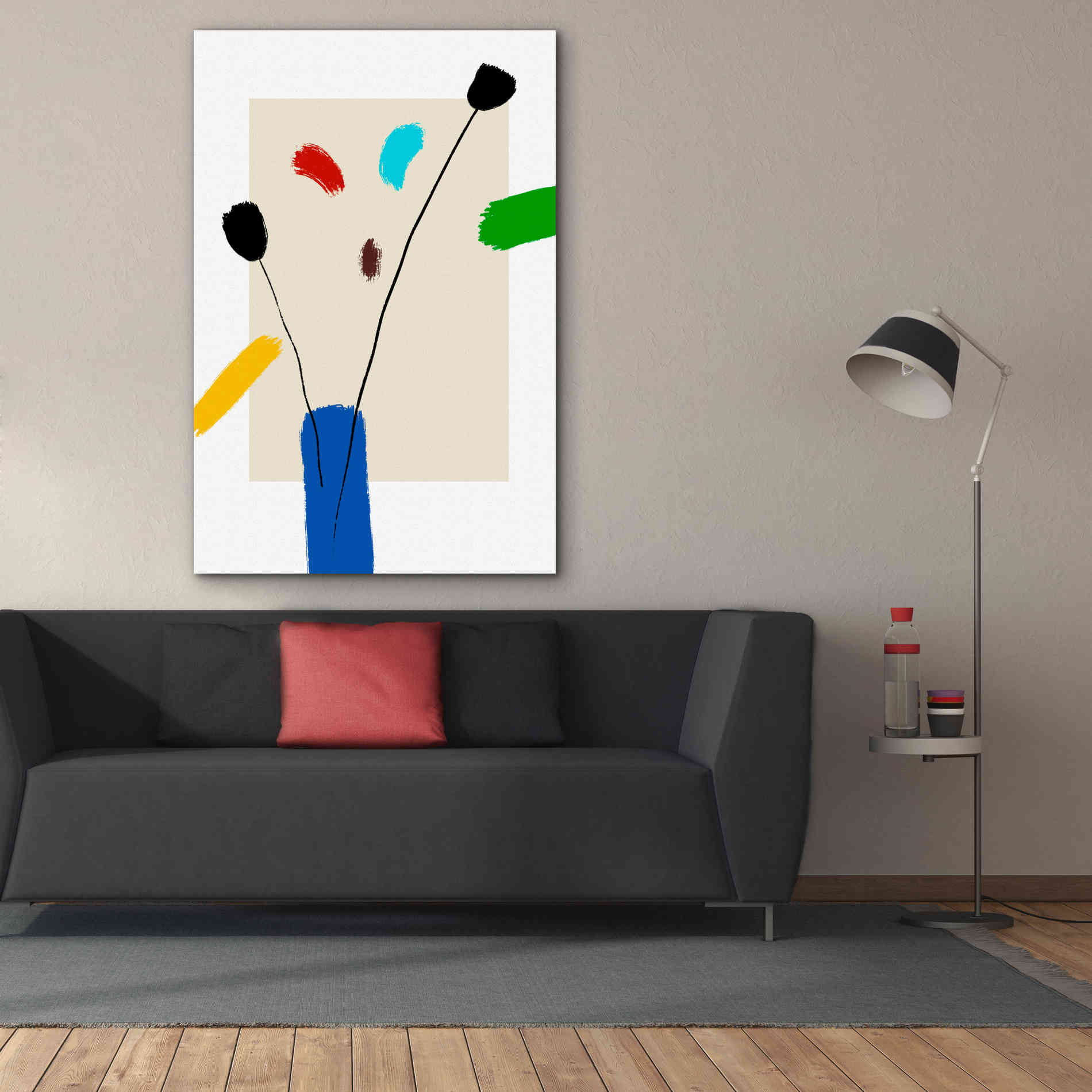 'Happy Flowers' by Cesare Bellassai, Canvas Wall Art,40 x 60