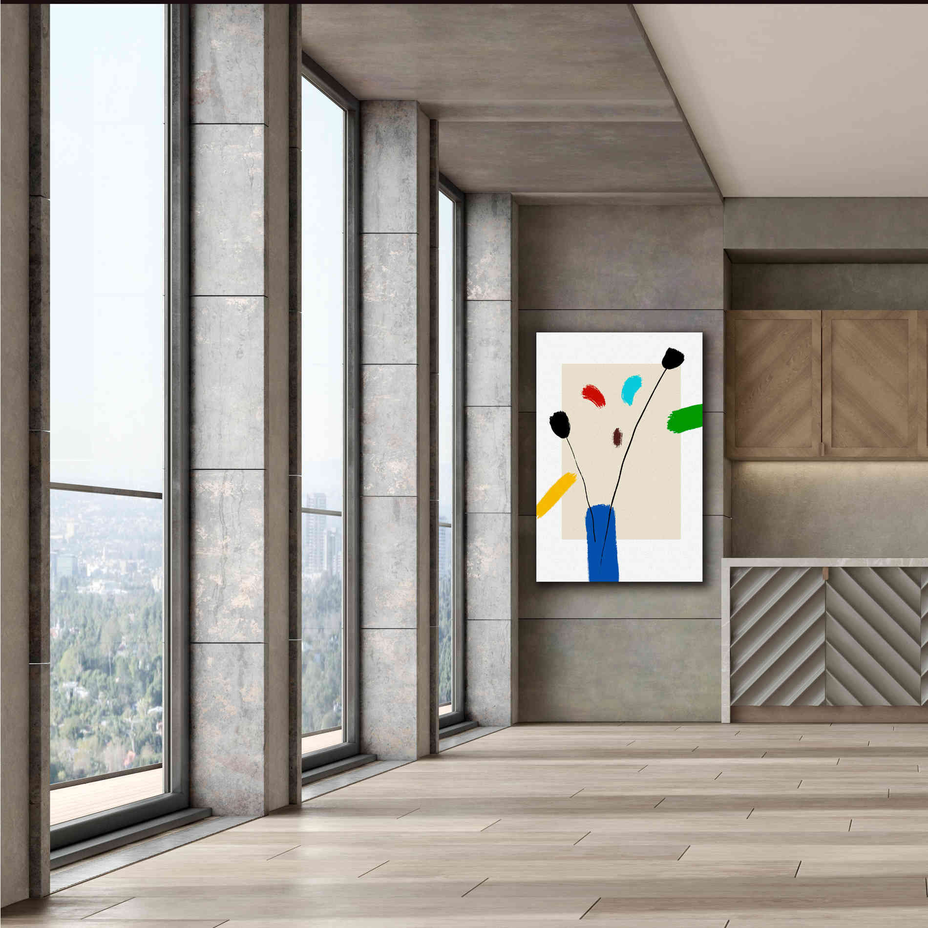 'Happy Flowers' by Cesare Bellassai, Canvas Wall Art,40 x 60