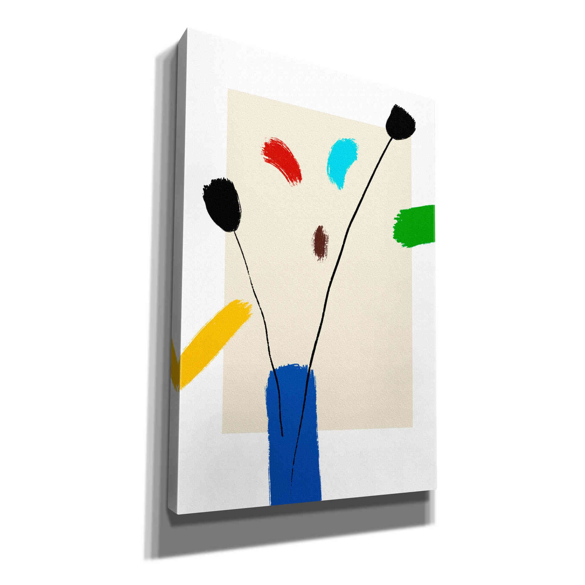 'Happy Flowers' by Cesare Bellassai, Canvas Wall Art,12x18x1.1x0,18x26x1.1x0,26x40x1.74x0,40x60x1.74x0