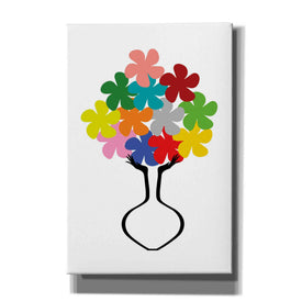 'Holding Some Flowers' by Cesare Bellassai, Canvas Wall Art,12x18x1.1x0,18x26x1.1x0,26x40x1.74x0,40x60x1.74x0