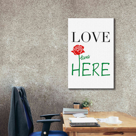 Image of 'Love Lives Here' by Cesare Bellassai, Canvas Wall Art,26 x 40