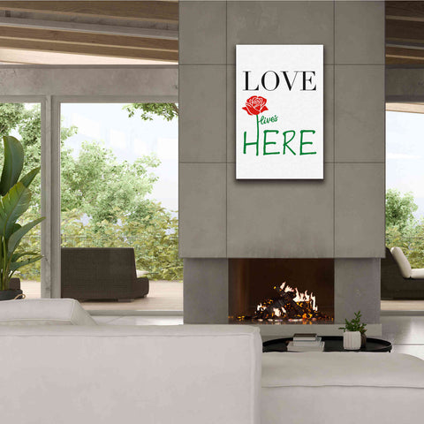 Image of 'Love Lives Here' by Cesare Bellassai, Canvas Wall Art,26 x 40