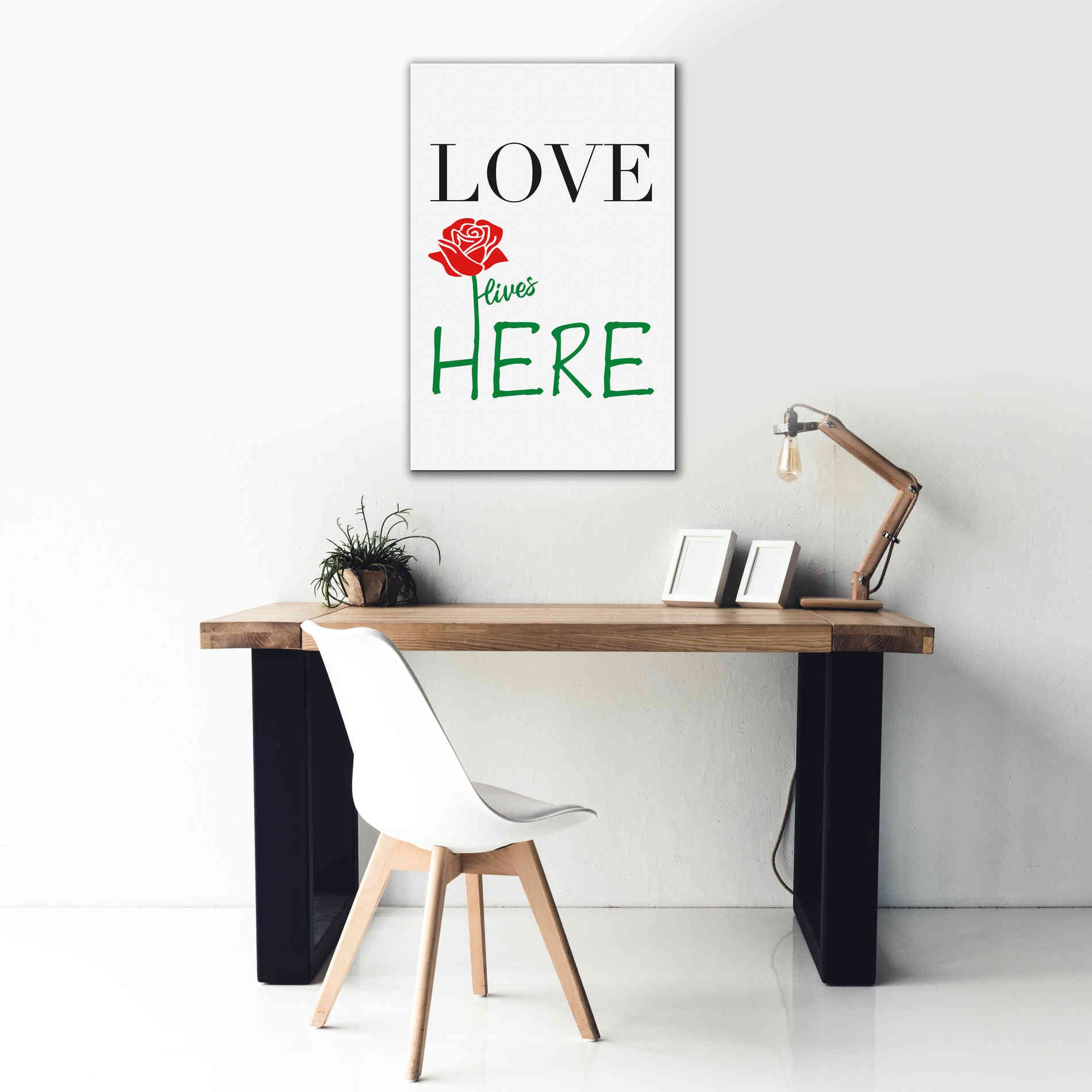 'Love Lives Here' by Cesare Bellassai, Canvas Wall Art,26 x 40