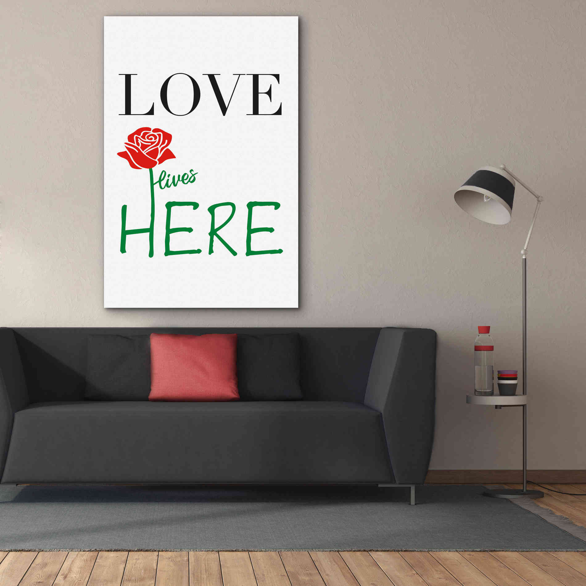 'Love Lives Here' by Cesare Bellassai, Canvas Wall Art,40 x 60
