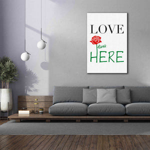 'Love Lives Here' by Cesare Bellassai, Canvas Wall Art,40 x 60
