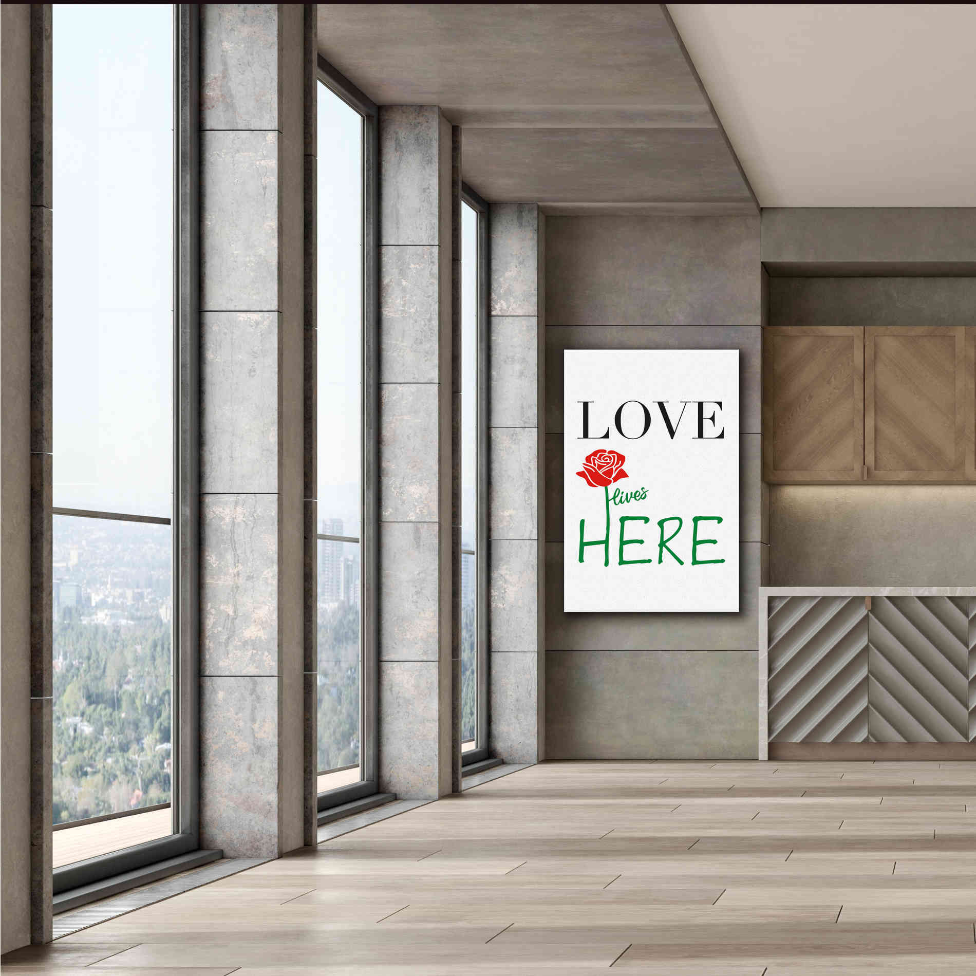 'Love Lives Here' by Cesare Bellassai, Canvas Wall Art,40 x 60
