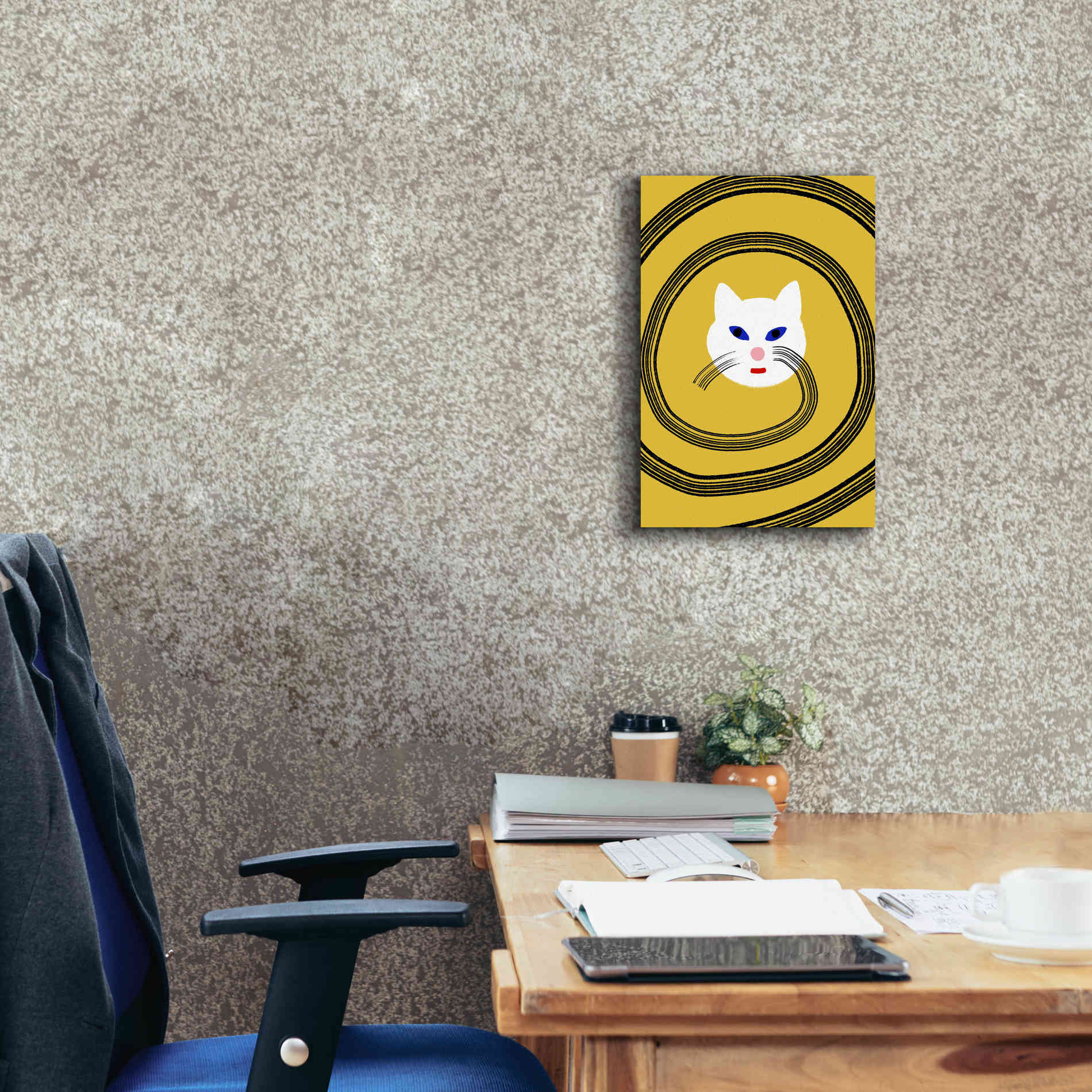 'Meow' by Cesare Bellassai, Canvas Wall Art,12 x 18