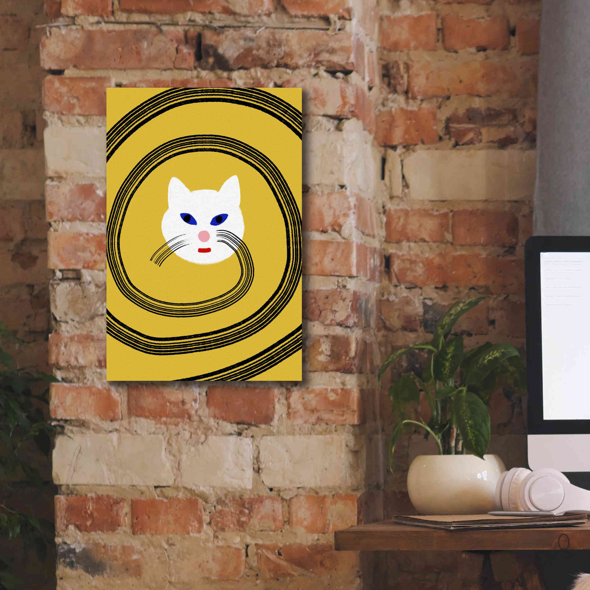 'Meow' by Cesare Bellassai, Canvas Wall Art,12 x 18