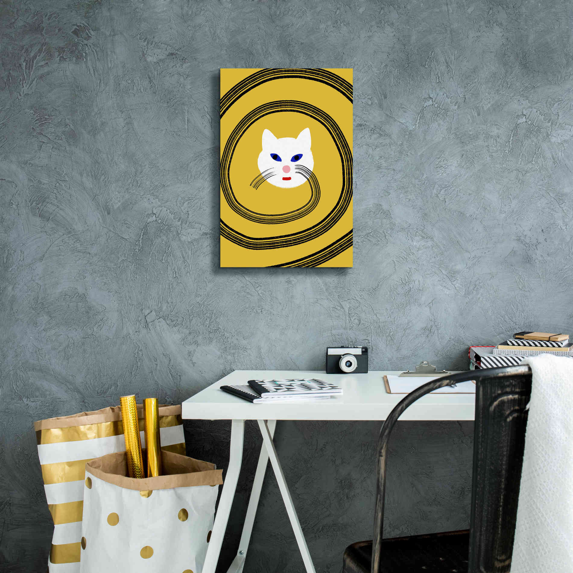 'Meow' by Cesare Bellassai, Canvas Wall Art,12 x 18