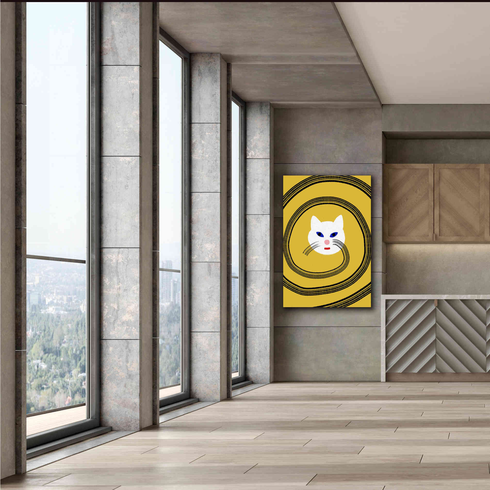 'Meow' by Cesare Bellassai, Canvas Wall Art,40 x 60