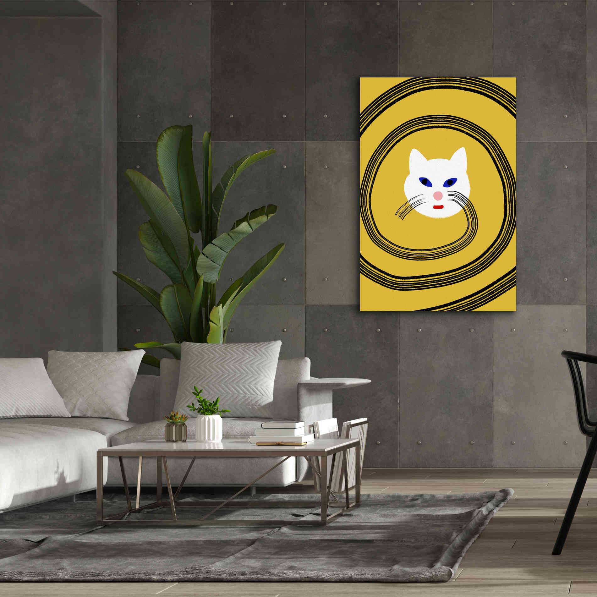 'Meow' by Cesare Bellassai, Canvas Wall Art,40 x 60
