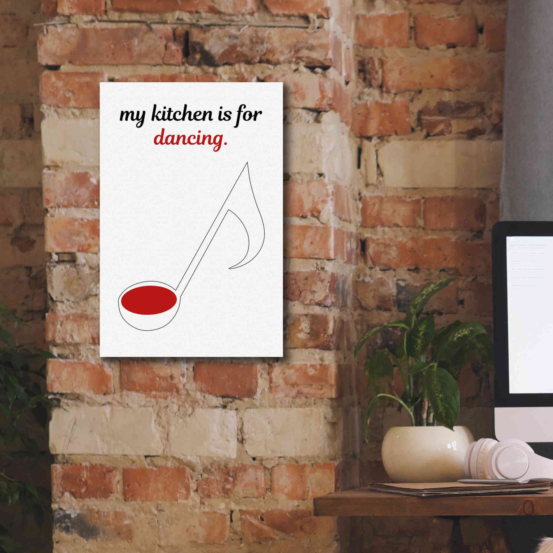 'My Kitchen is for Dancing' by Cesare Bellassai, Canvas Wall Art,12 x 18