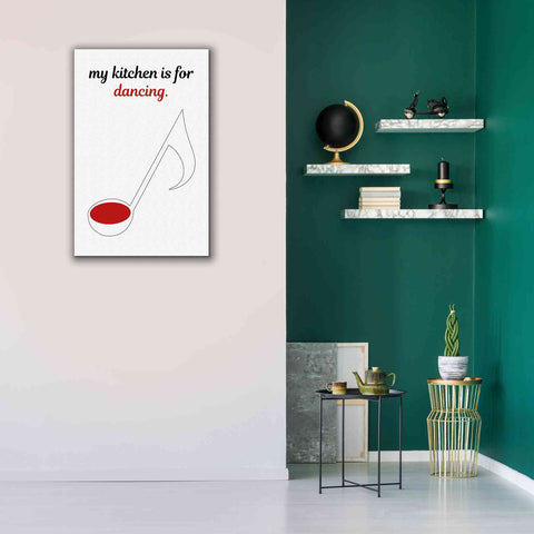 Image of 'My Kitchen is for Dancing' by Cesare Bellassai, Canvas Wall Art,26 x 40