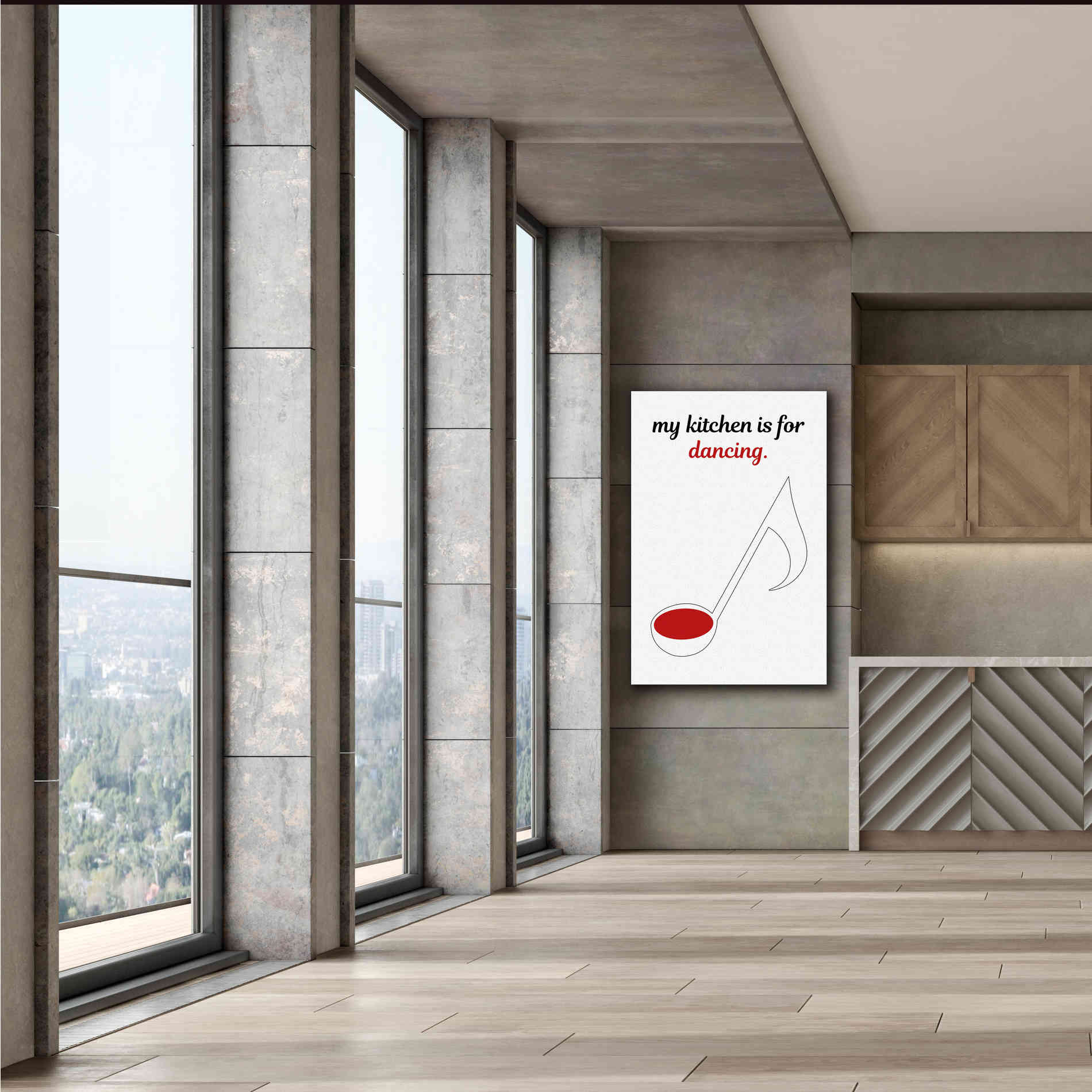 'My Kitchen is for Dancing' by Cesare Bellassai, Canvas Wall Art,40 x 60