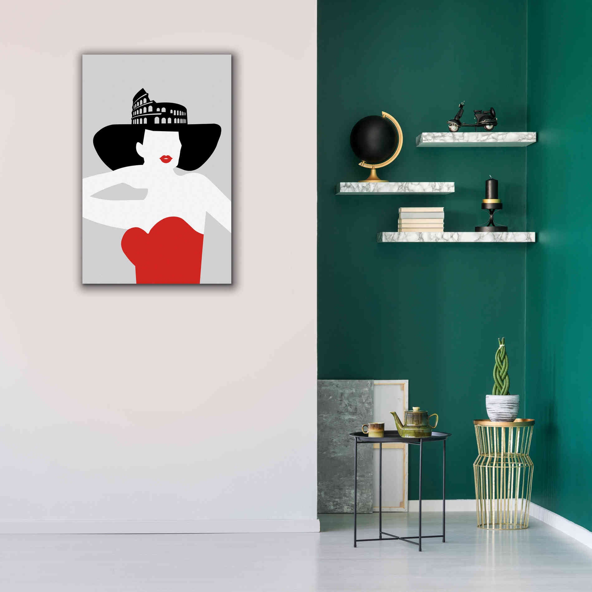 'Roma Fashion' by Cesare Bellassai, Canvas Wall Art,26 x 40