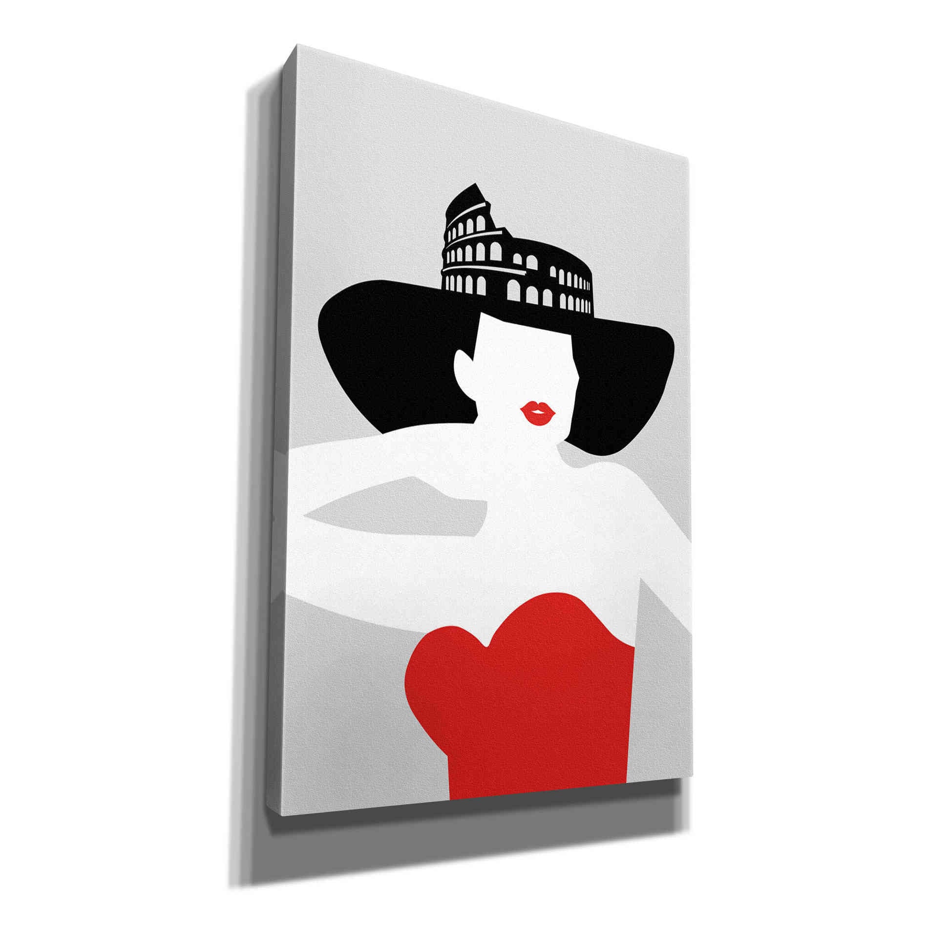 'Roma Fashion' by Cesare Bellassai, Canvas Wall Art,12x18x1.1x0,18x26x1.1x0,26x40x1.74x0,40x60x1.74x0