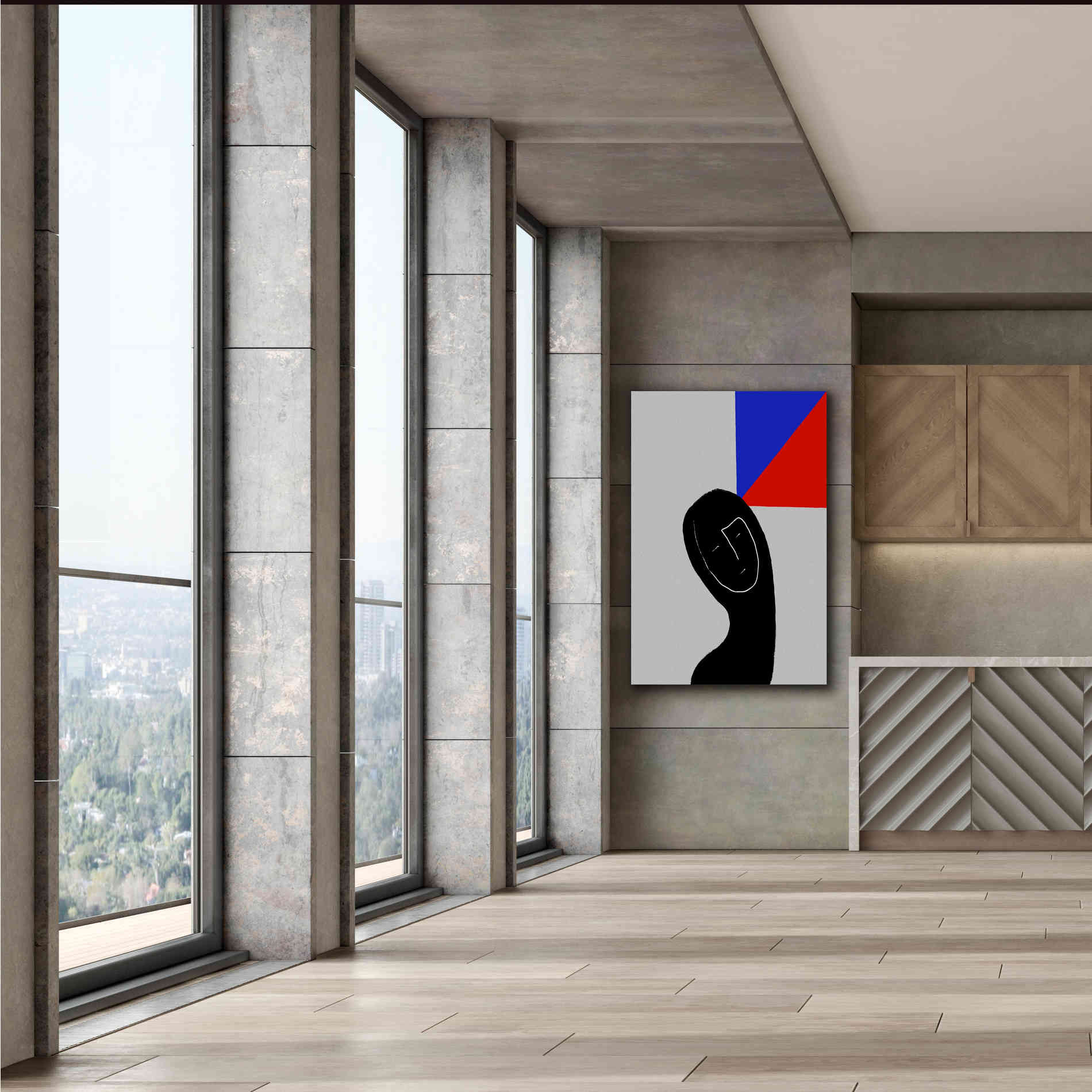 'Square Thought' by Cesare Bellassai, Canvas Wall Art,40 x 60