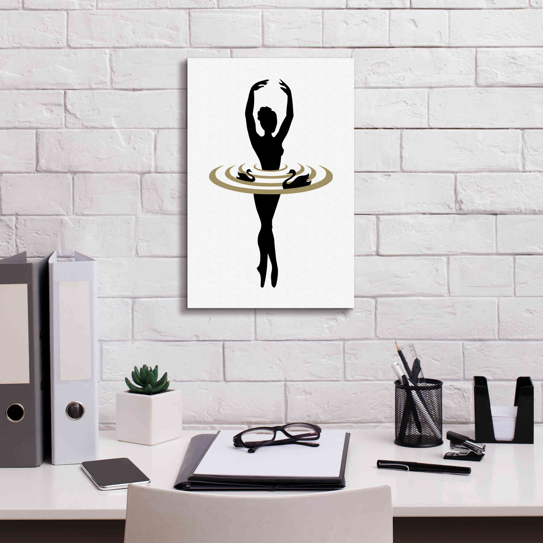 'The Black Swan' by Cesare Bellassai, Canvas Wall Art,12 x 18