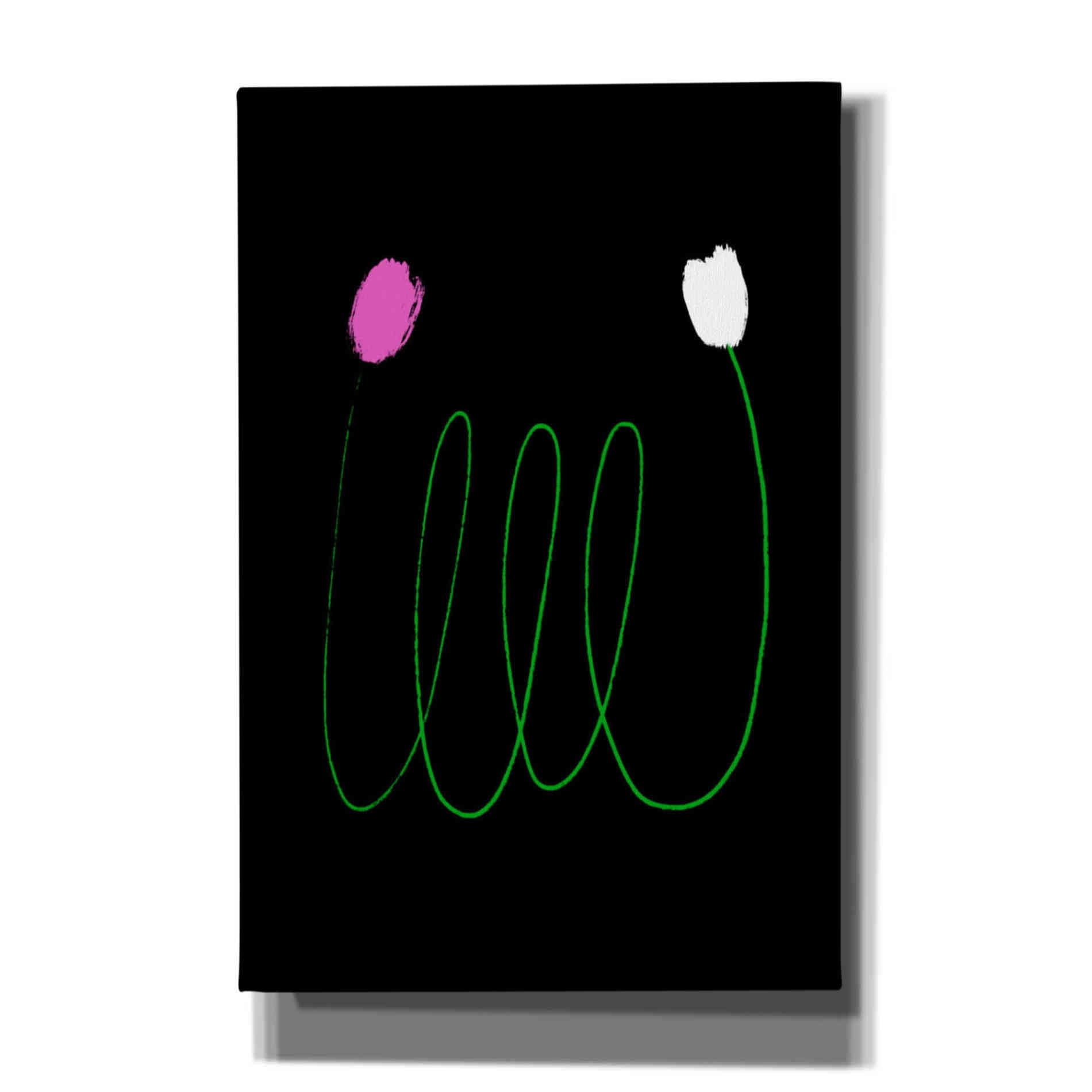 'Two Tulips' by Cesare Bellassai, Canvas Wall Art,12x18x1.1x0,18x26x1.1x0,26x40x1.74x0,40x60x1.74x0