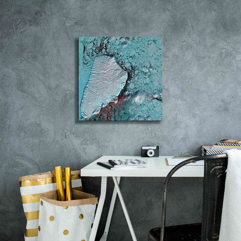 Image of 'Earth as Art: Akpatok Island' Canvas Wall Art,18 x 18