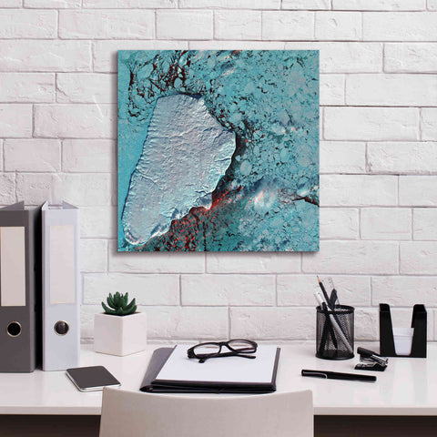 Image of 'Earth as Art: Akpatok Island' Canvas Wall Art,18 x 18