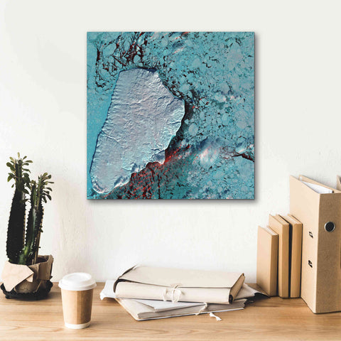 Image of 'Earth as Art: Akpatok Island' Canvas Wall Art,18 x 18