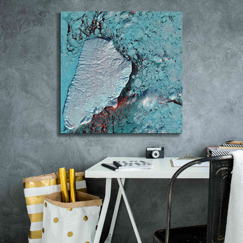 Image of 'Earth as Art: Akpatok Island' Canvas Wall Art,26 x 26