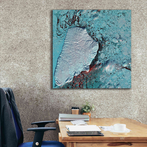 Image of 'Earth as Art: Akpatok Island' Canvas Wall Art,37 x 37