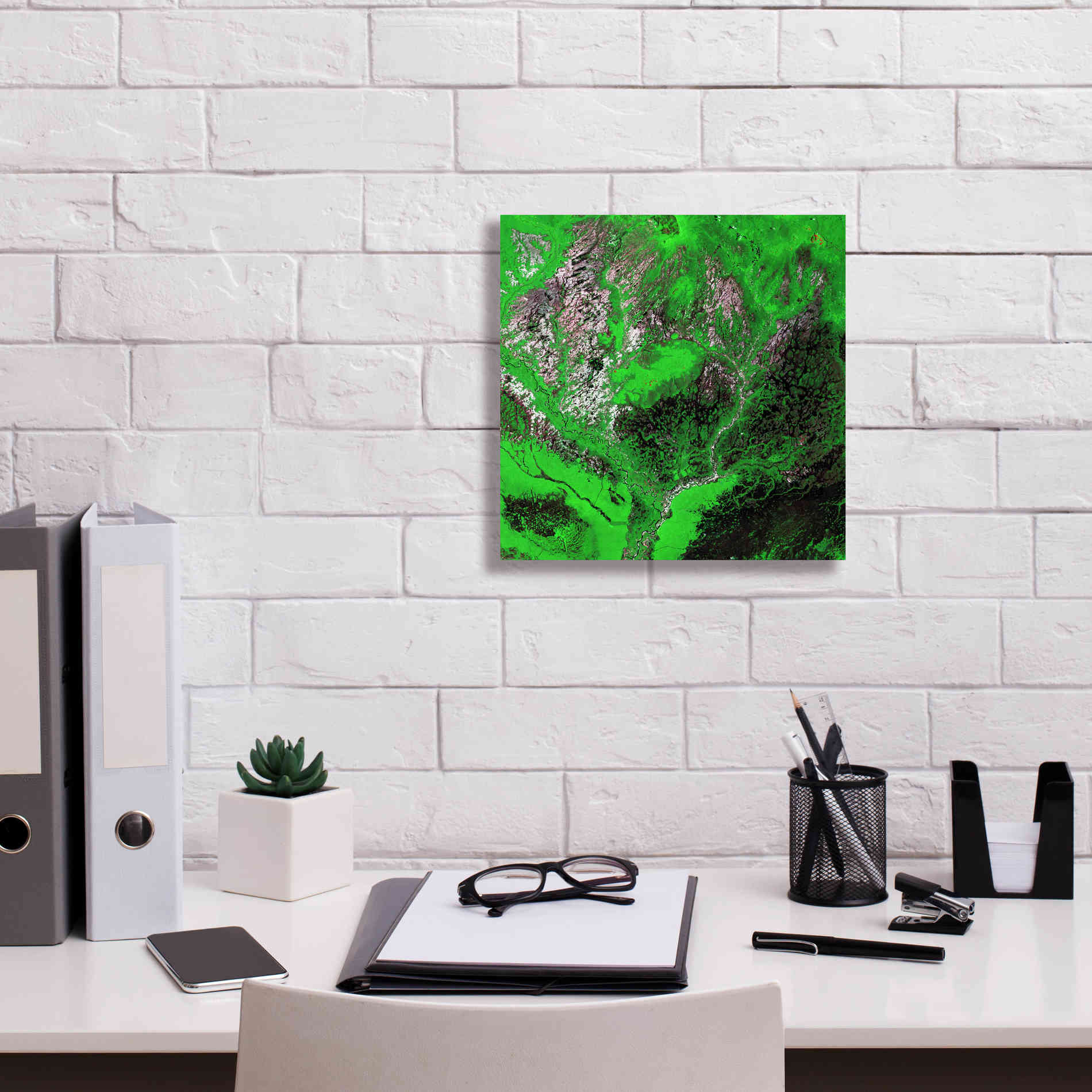 'Earth as Art: Araca River' Canvas Wall Art,12 x 12