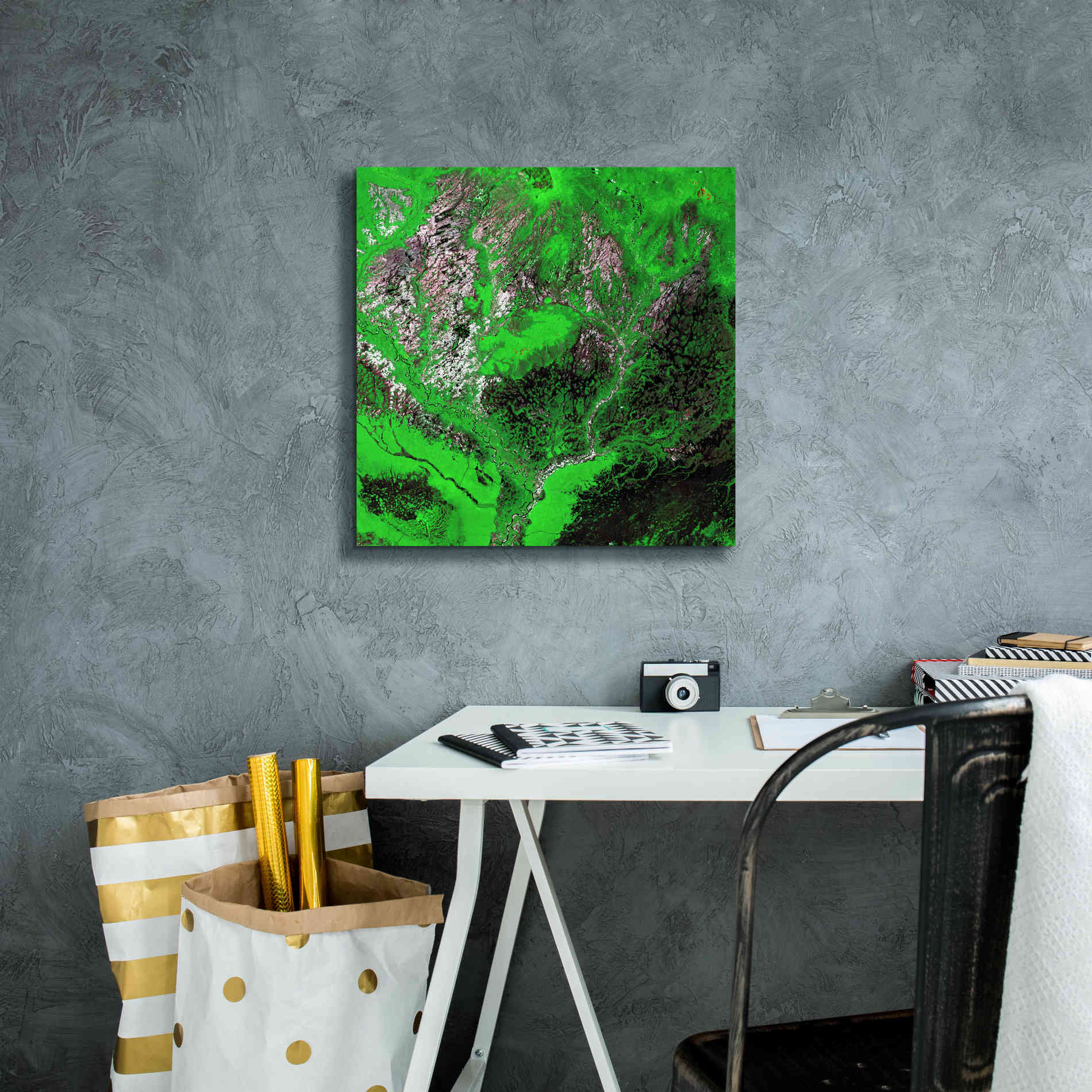 'Earth as Art: Araca River' Canvas Wall Art,18 x 18
