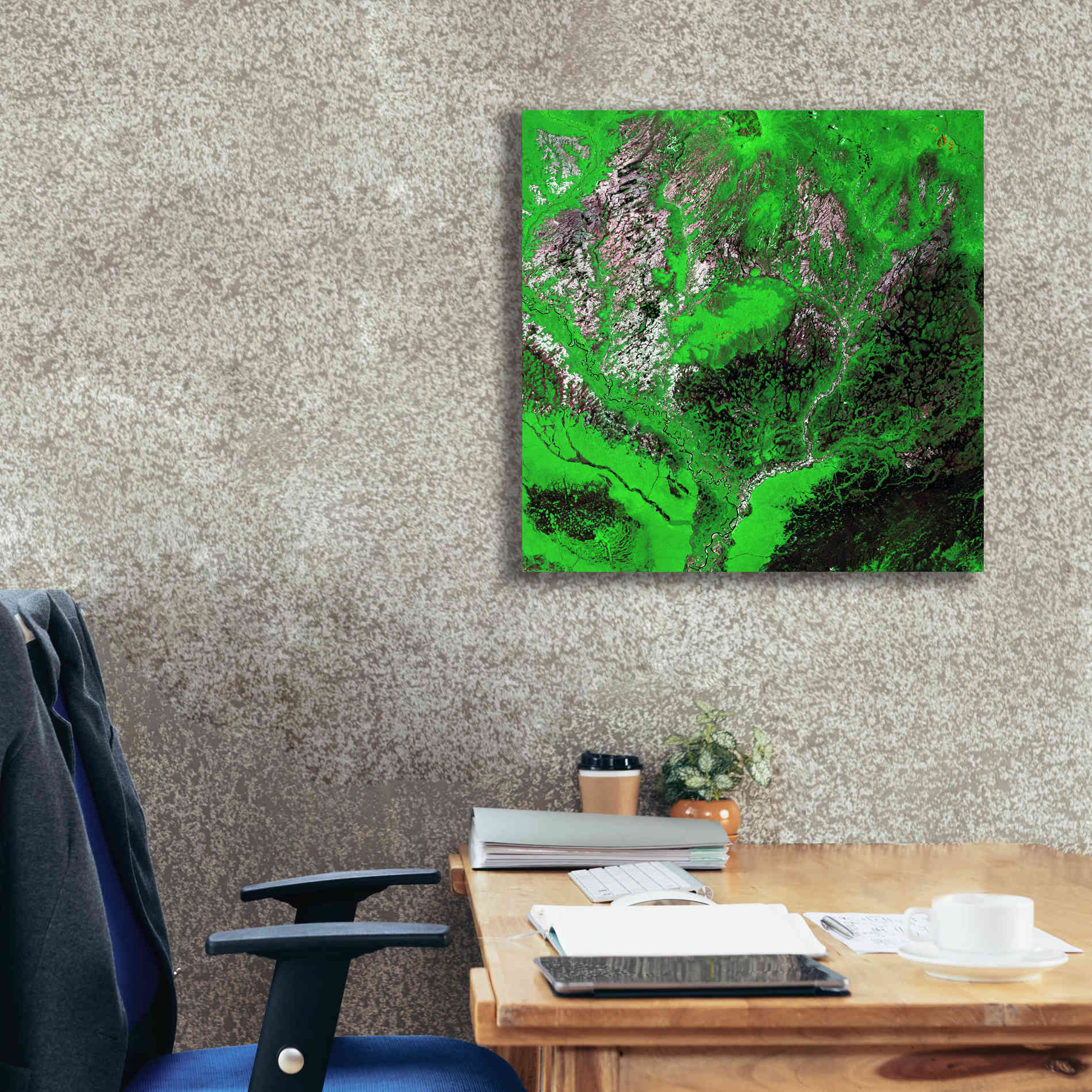 'Earth as Art: Araca River' Canvas Wall Art,26 x 26