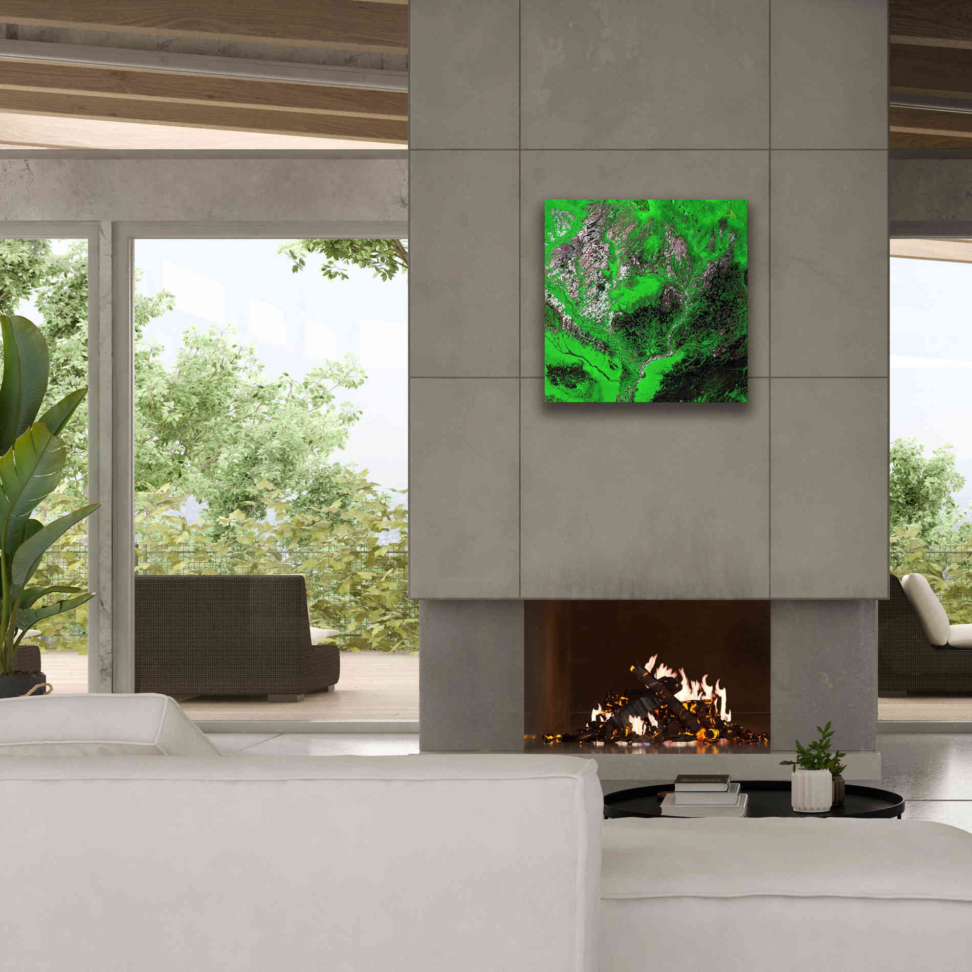 'Earth as Art: Araca River' Canvas Wall Art,26 x 26