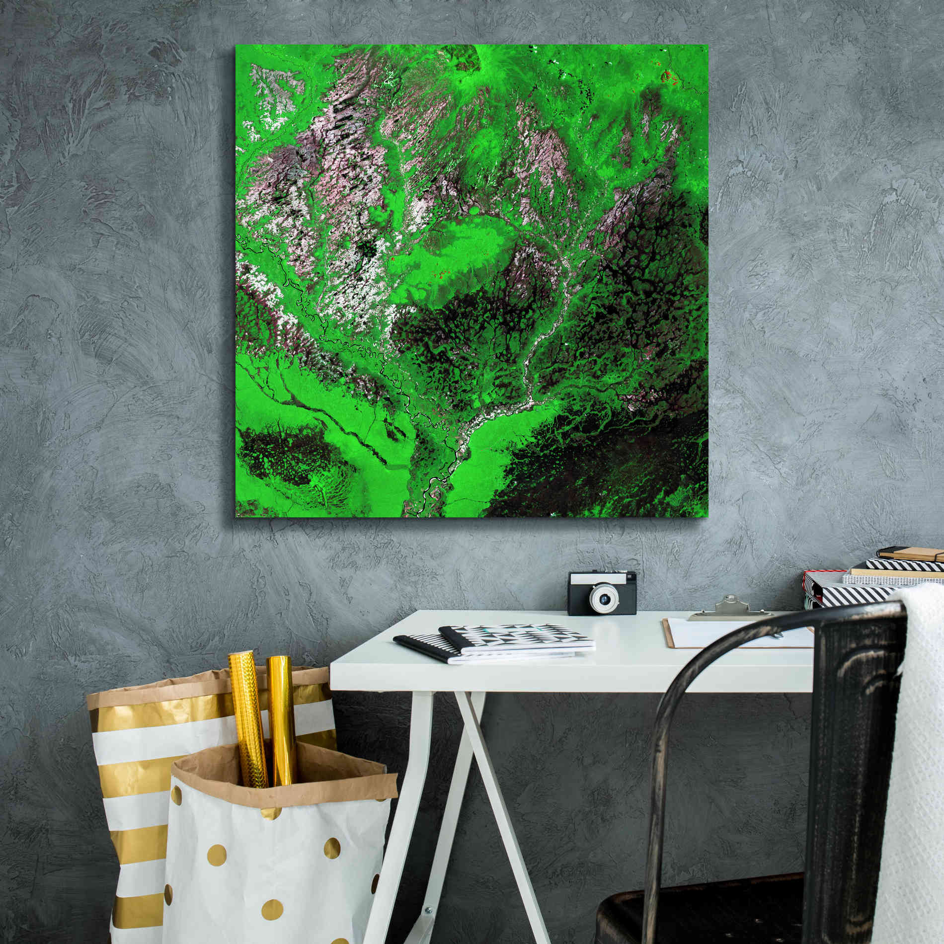 'Earth as Art: Araca River' Canvas Wall Art,26 x 26