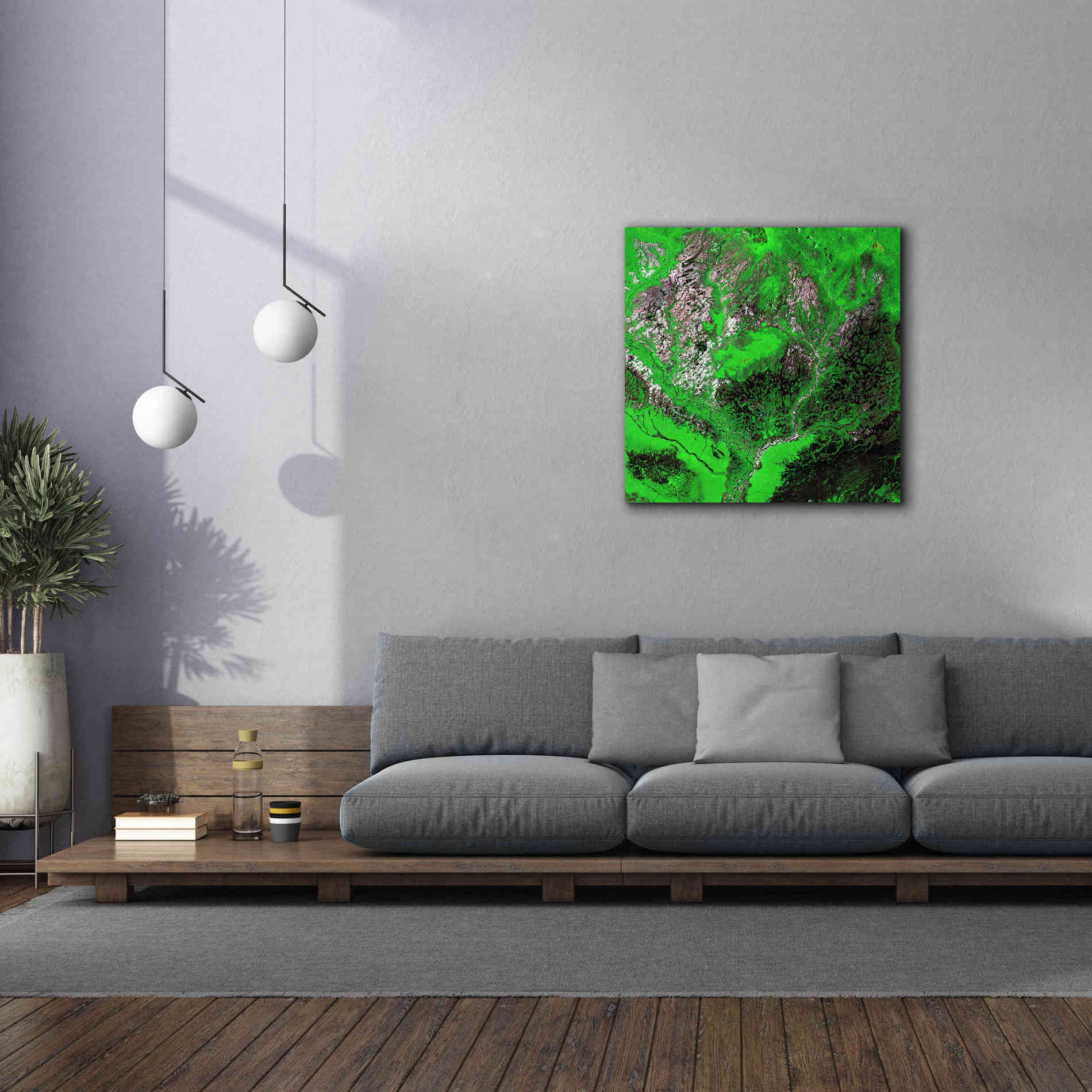 'Earth as Art: Araca River' Canvas Wall Art,37 x 37