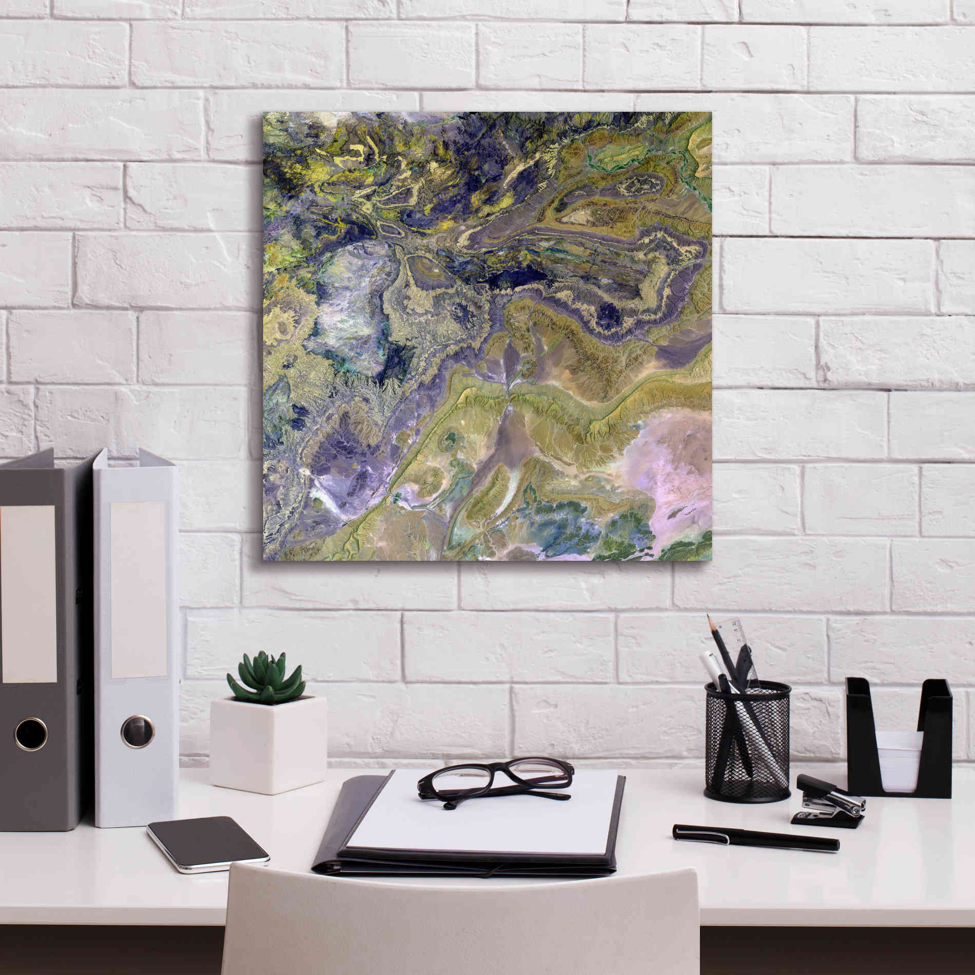 'Earth as Art: Atlas Mountains' Canvas Wall Art,18 x 18