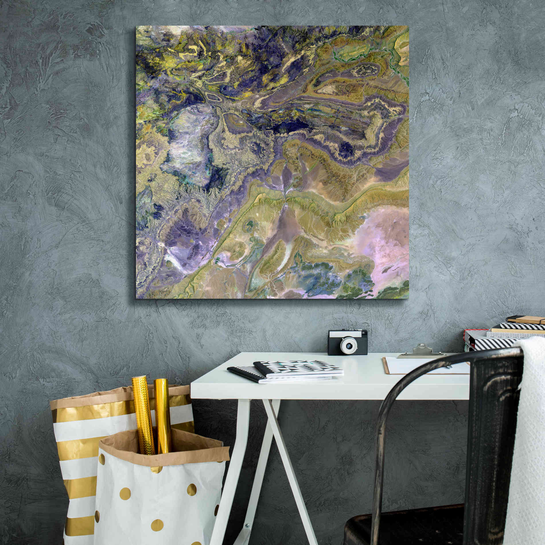 'Earth as Art: Atlas Mountains' Canvas Wall Art,26 x 26