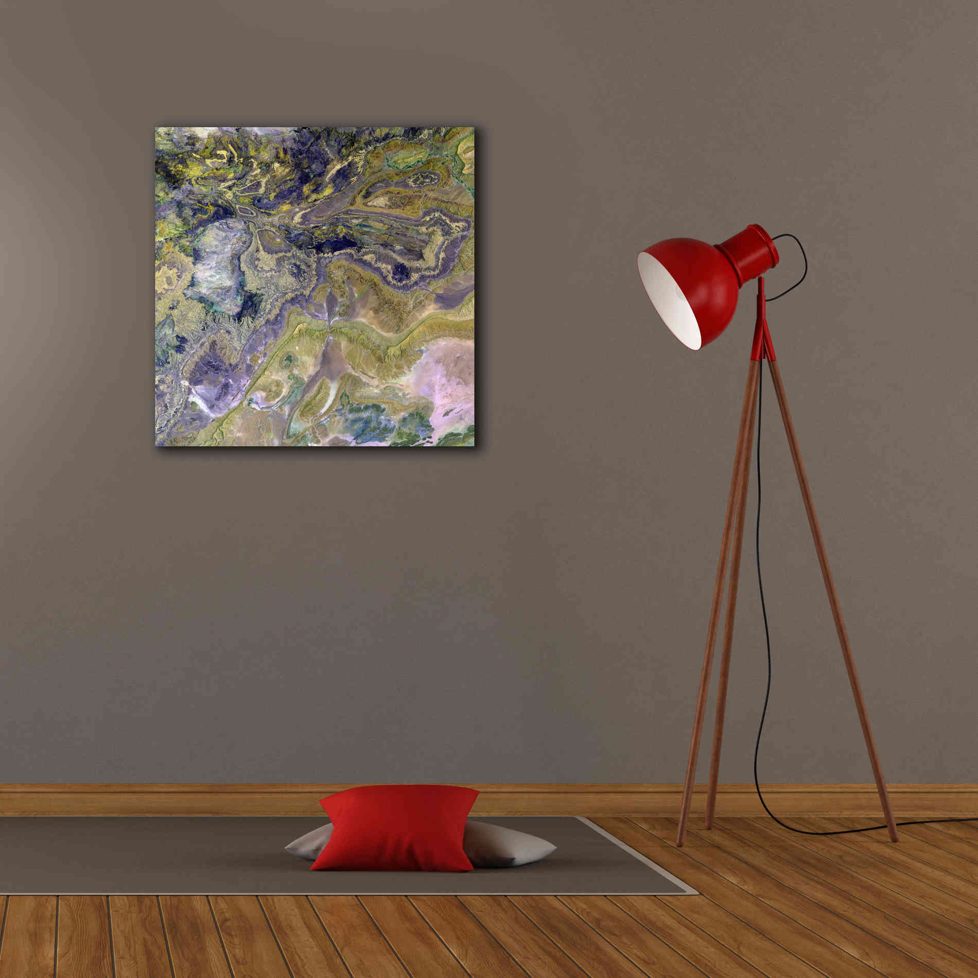 'Earth as Art: Atlas Mountains' Canvas Wall Art,26 x 26