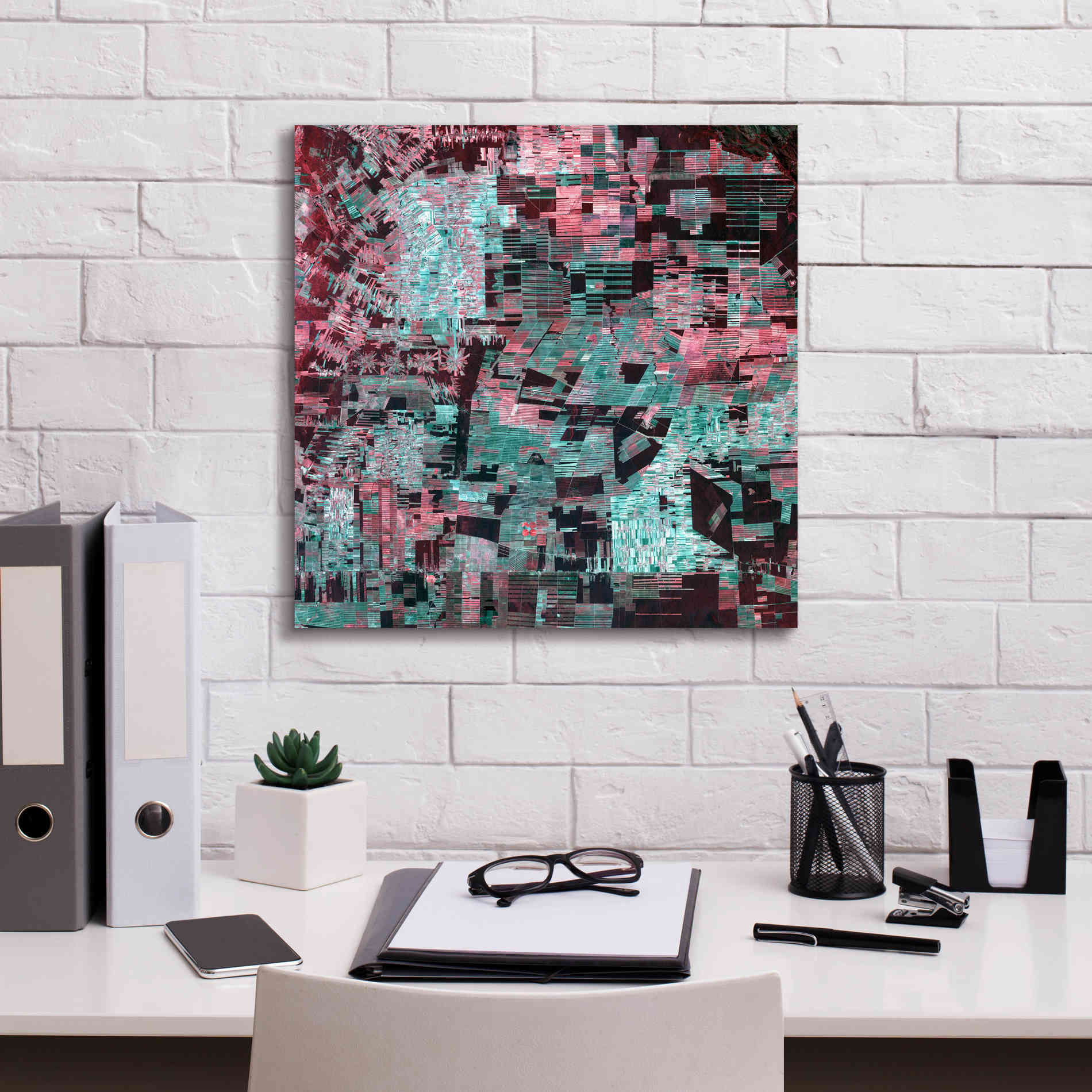 'Earth as Art: Bolivia Deforestation' Canvas Wall Art,18 x 18