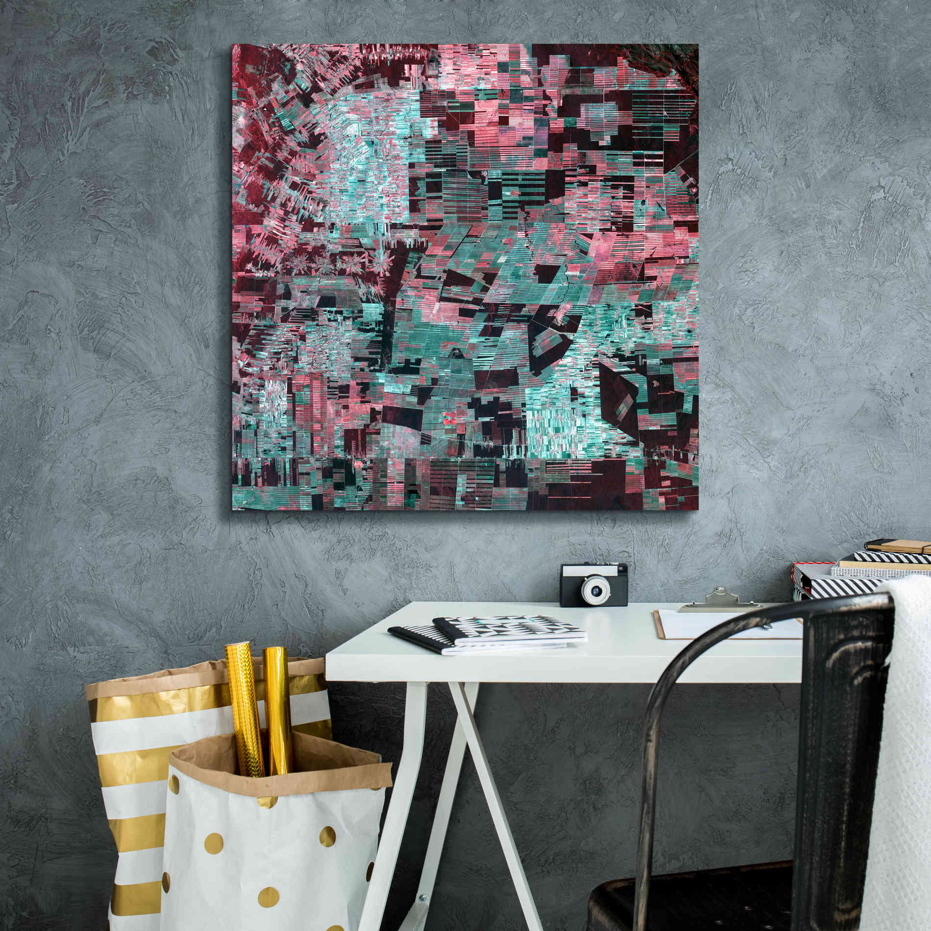 'Earth as Art: Bolivia Deforestation' Canvas Wall Art,26 x 26