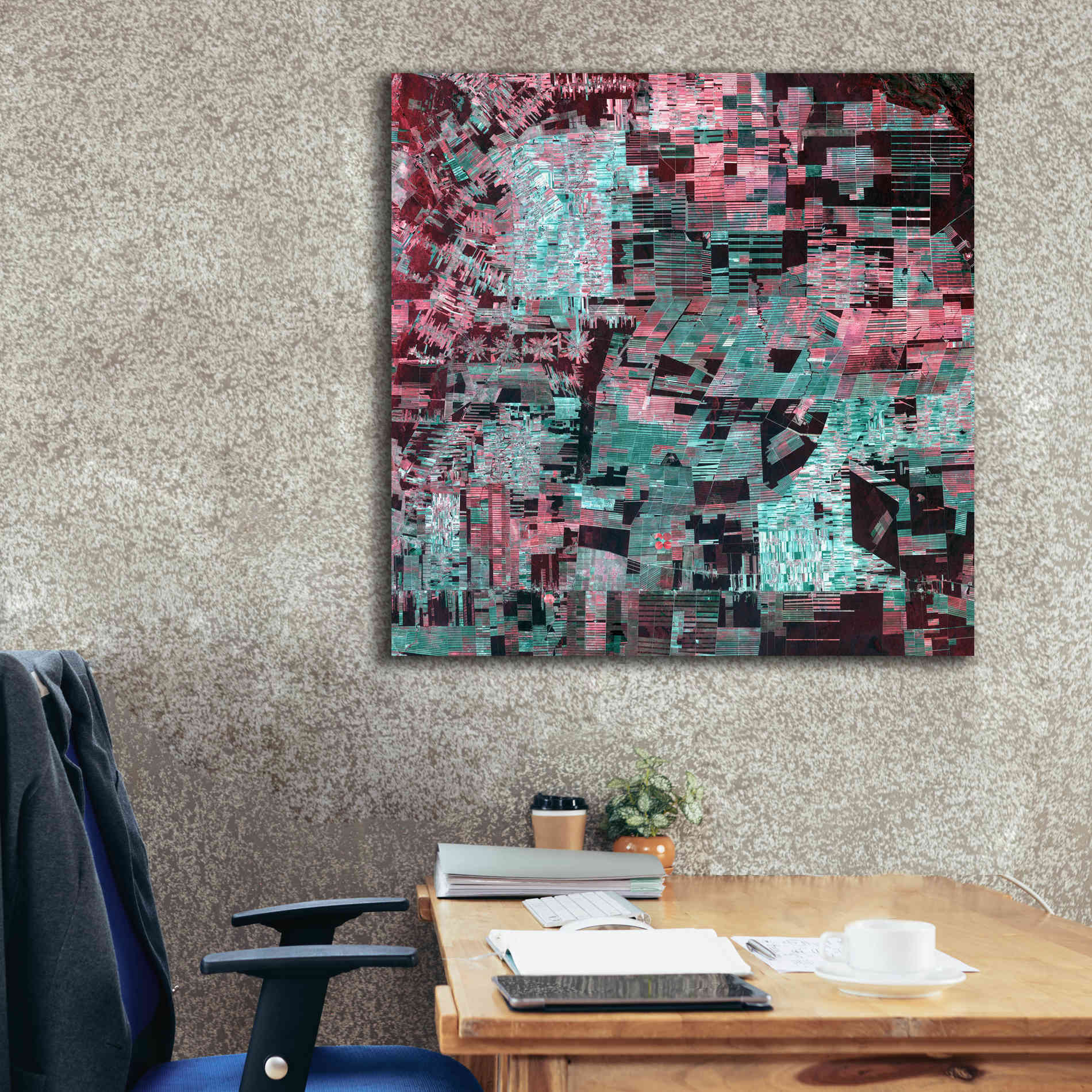 'Earth as Art: Bolivia Deforestation' Canvas Wall Art,37 x 37