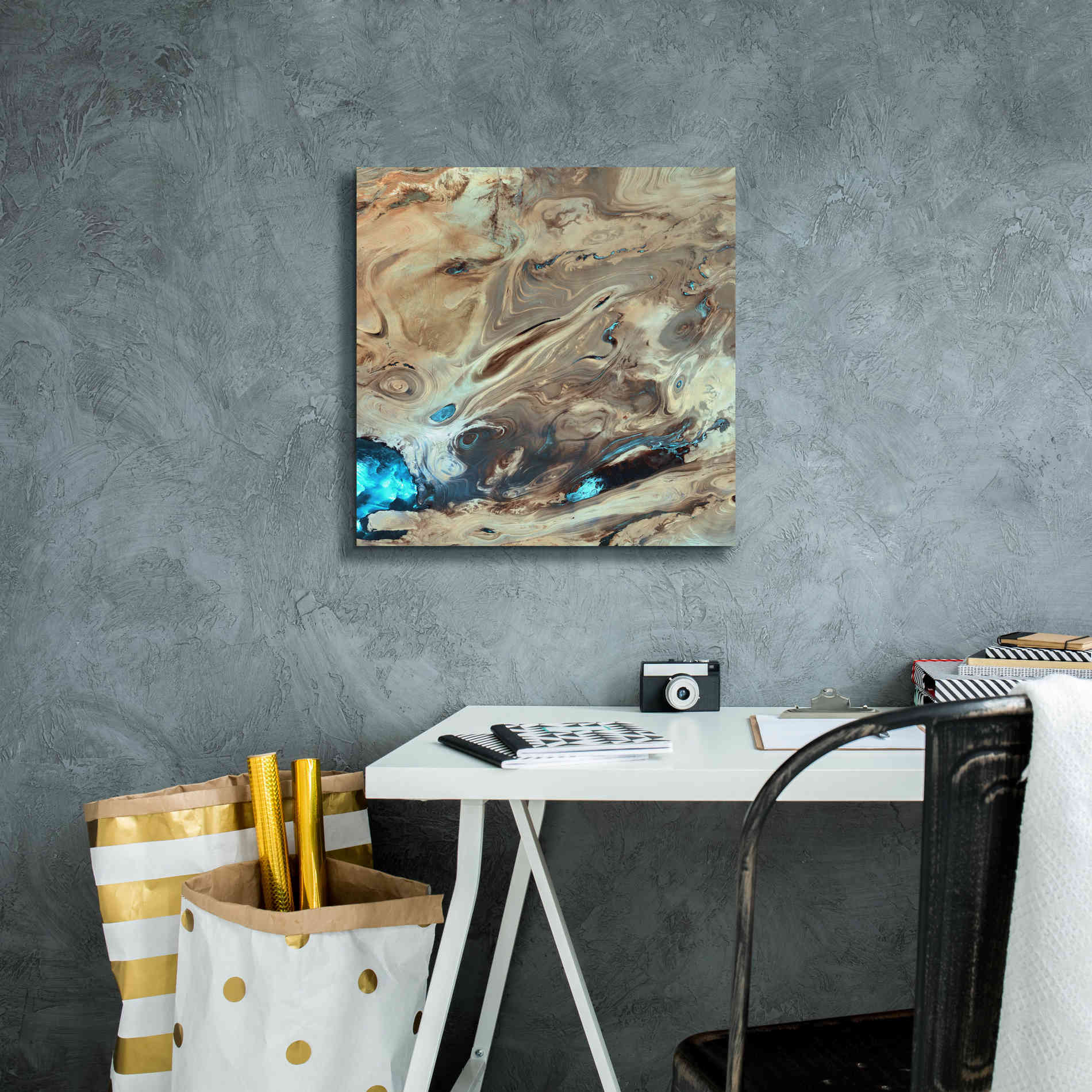 'Earth as Art: Dasht-e Kenir ' Canvas Wall Art,18 x 18