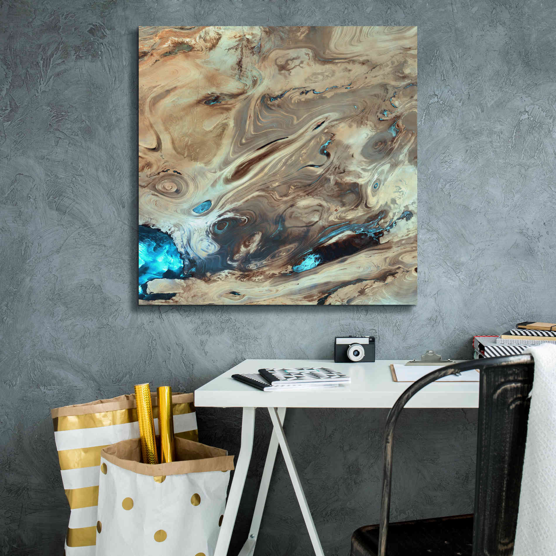 'Earth as Art: Dasht-e Kenir ' Canvas Wall Art,26 x 26